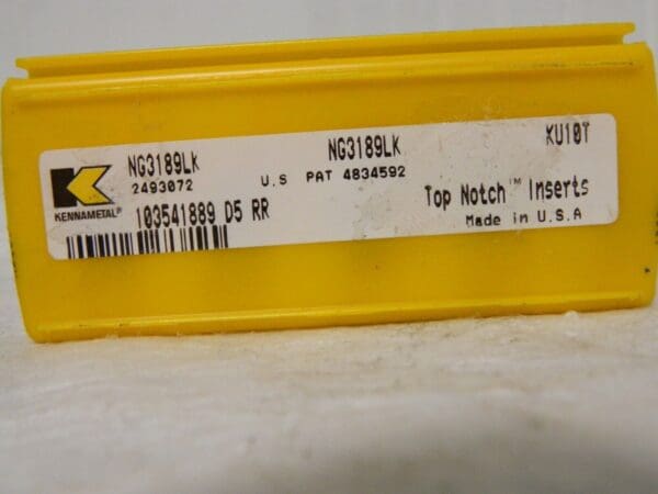 Kennametal Carbide Top Notch Grooving Inserts NG3189LK Grade-KU10T Qty 5 2493072