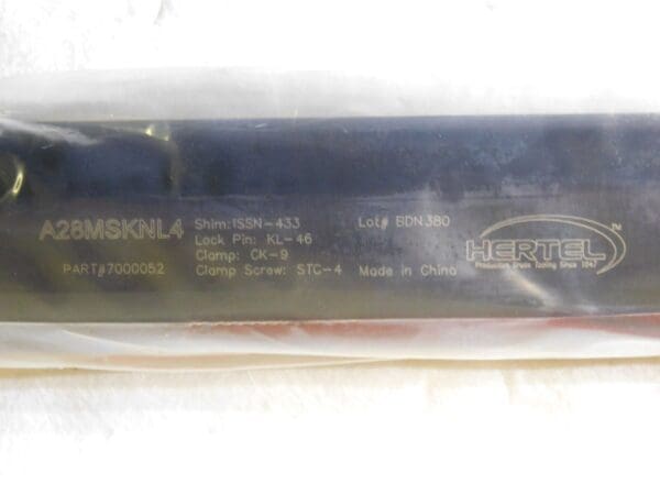 Hertel Steel Boring Bar 2.01” Min Bore Dia LH 1-3/4” Shank Dia 14” OAL 7000052