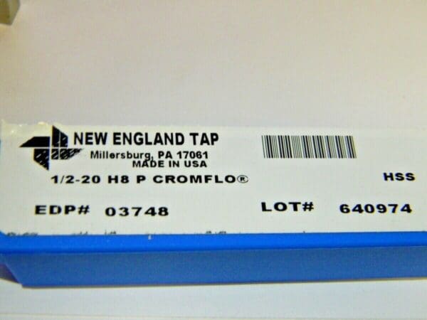 New England Cromflo Roll Taps HSS 1/2-20NF H8 P Qty 5 03748