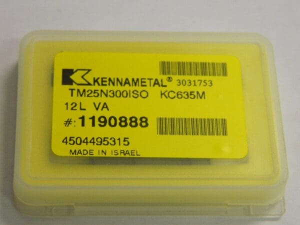 Kennametal 3mm P Internal Thread ISO Standard TM25 KC635M Grade Th QTY 2 3031753