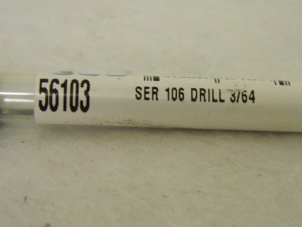 SGS Solid Carbide Straight Flute Drill Bit 3/64" x 1/2" 140° 56103