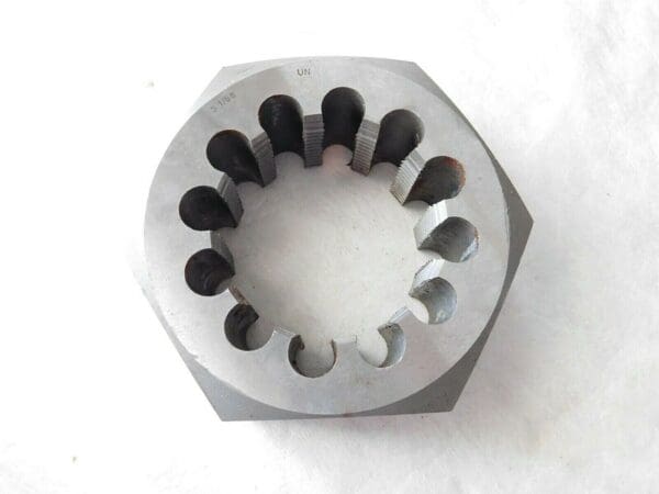 Interstate Hex Rethreading Die Carbon Steel RH 5" Diam 3-1/8 - 8 UNS 079770897