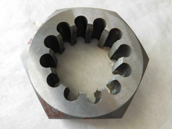 Interstate Hex Rethreading Die Carbon Steel RH 5" Diam 3-1/8 - 8 UNS 079770897