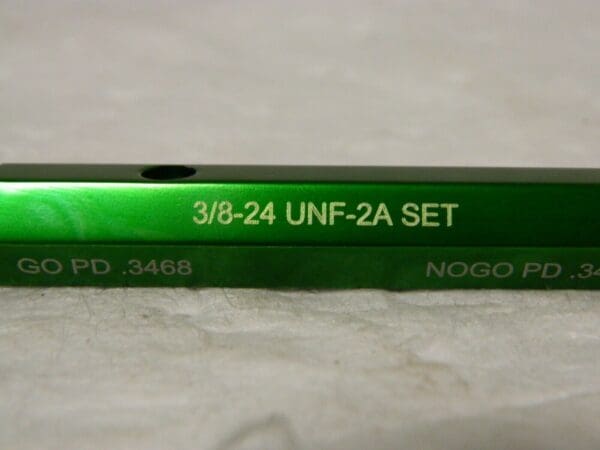 GF Gage Go/No Go Truncated Taperlock Thread Gage 3/8-24 UNF-2A S0375242AS