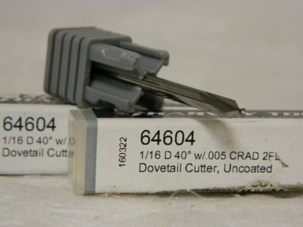 Harvey Tool Dovetail Cutter 1/16" Diam X 1/8" Shank Diam 40° 2 Flute Qty 2 64604