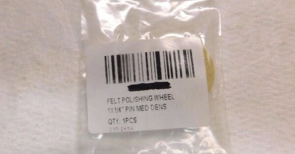 Unmounted Felt Polishing Wheel 1" Diameter x 1/4" Thickness QTY 20 91070896