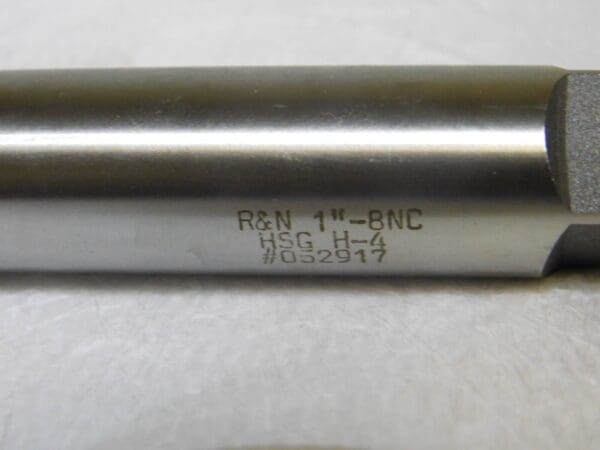 Reiff & Nestor Co HSS Extension Plug Tap 1”-8NC 4Fl H-4 Limit 8” OAL 45841