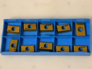 Cutting Tool Tech. Carbide Milling Insert TiN Finish, 1/8" Thick Qty 10 VX12007T