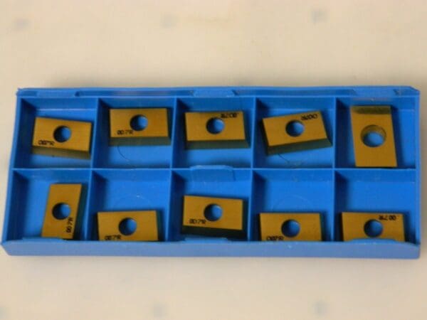 Cutting Tool Tech. Carbide Milling Insert TiN Finish, 1/8" Thick Qty 10 VX12007T