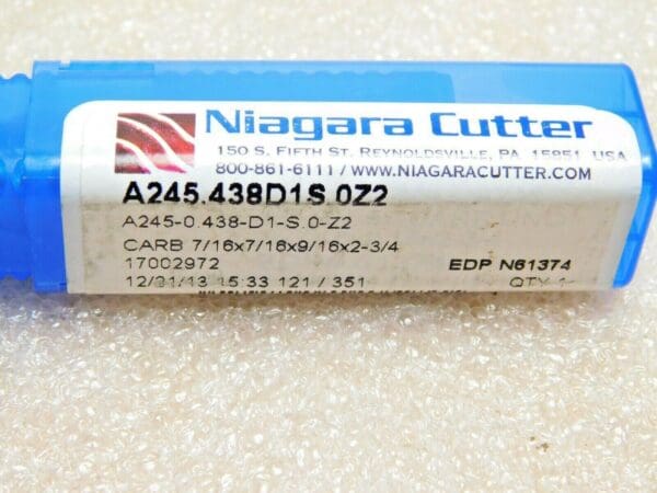 Niagara Cutter ELITE High Performance Carbide End Mill 7/16" Dia 2FL 45º N61374