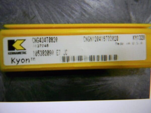 Kennametal Kyon Ceramic Inserts CNG434T0820 Grade KY1320 Qty. 5