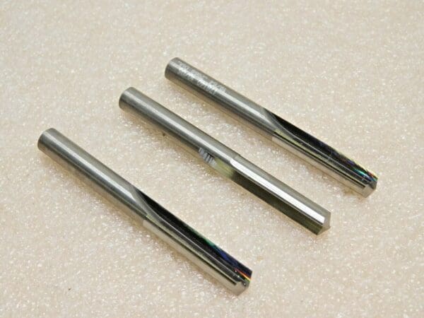 Metal Removal Carbide Straight Flute Stub Drills RH 19/64" 140° 2FL Qty 3 M43610