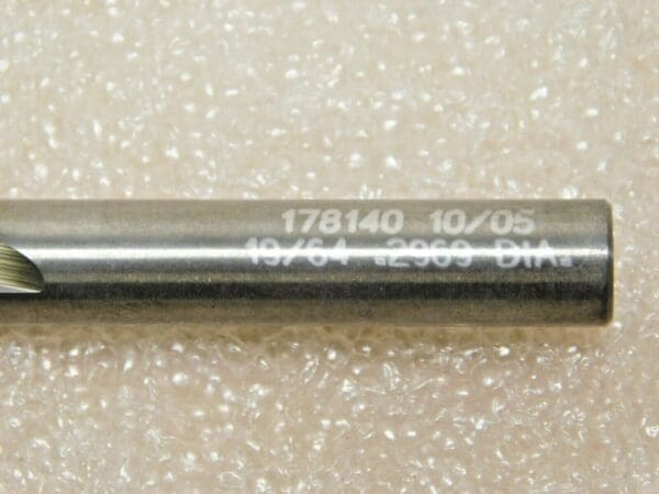 Metal Removal Carbide Straight Flute Stub Drills RH 19/64" 140° 2FL Qty 3 M43610