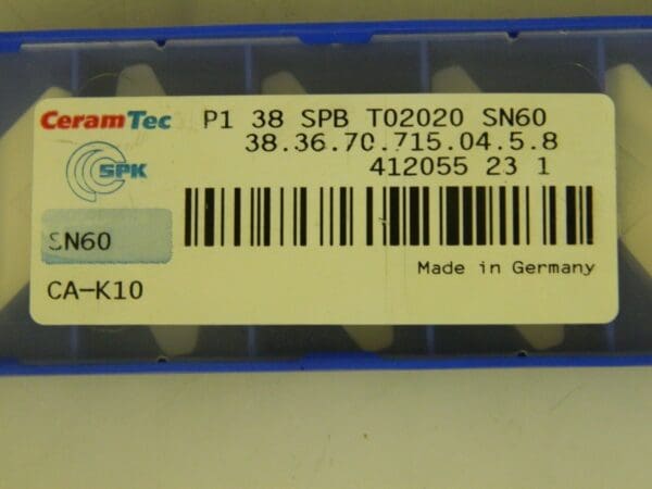 CeramTec Ceramic Inserts T02020 SN60 CA-K10 QTY 5 412055