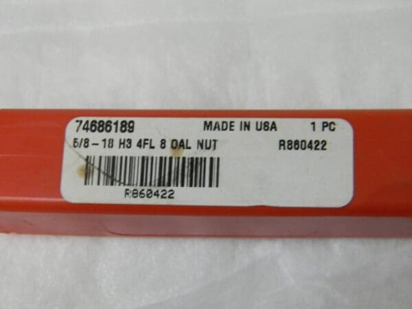 Jarvis HSS Nut Tap 5/8”-18 UNF 4Fl H3 Thread Limit 8” OAL R860422