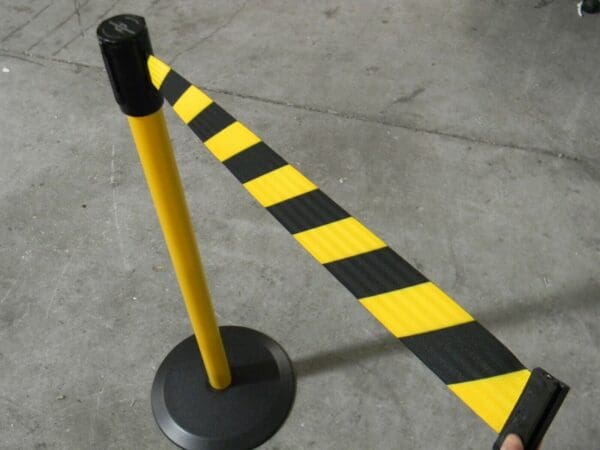 Tensator Tensabarrier Safety Post Stanchion w/ 7.5 Ft. Nylon Tape 890B3335STDD4