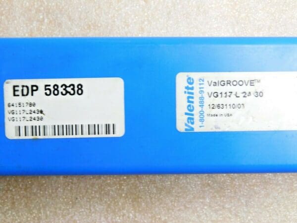 Valenite Turning/Grooving/ Boring Bar LH 1.97" D x11.96"OAL VG117 L 24-30 58338