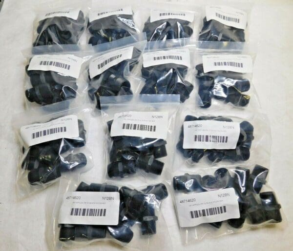 Black 3/4" NPT Nylon Threaded Tube Fittings Qty 130 Pcs 48714620