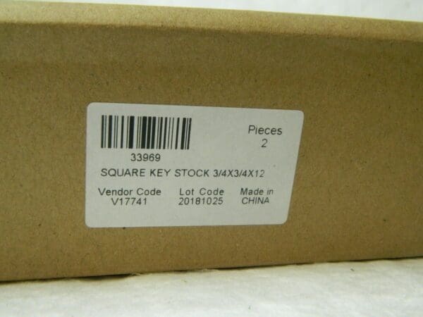 Square Key Stock 12" Long x 3/4" High x 3/4" Wide Qty 4 33969