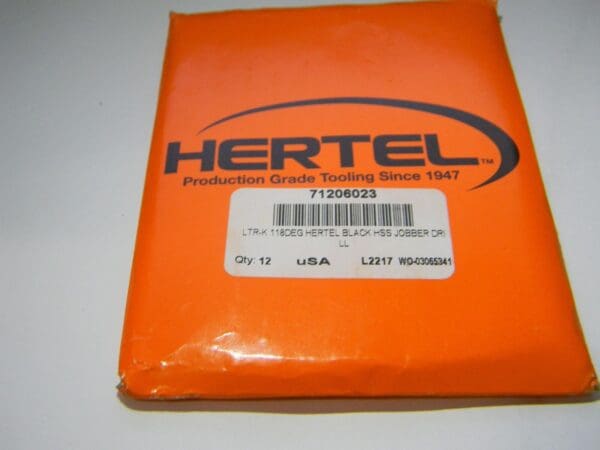 Hertel Letter K 118° Point Black High Speed Steel Jobber Drills Qty 12 71206023