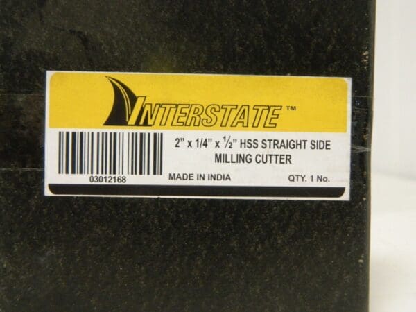 Interstate Straight Tooth Side Milling Cutter 2" Dia x 1/4" Width Qty 2 03012168