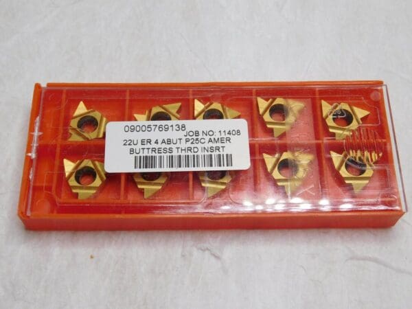 Carmex Carbide Laydown Threading Inserts Buttress Grade P25C 22UER4ABUTP25C