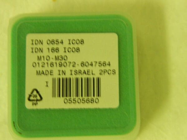 Iscar Chamdrill Replaceable Drill Tip IDN 0654 Grade IC08 Qty. 2 5505680