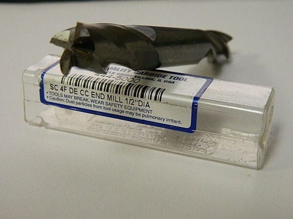 QCT 1/2" 1" LOC 1/2" Shank Diam 4" OAL 4 FlSC Square End Mill 444-5000