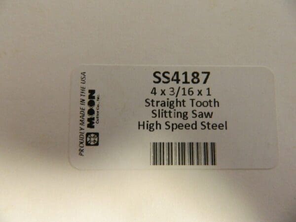 Moon 4" Diam x 3/16" Thick Straight Tooth Side Chip Saw 73144123