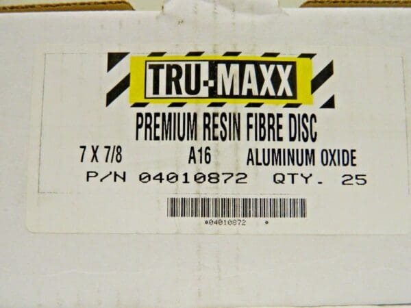 Tru-Maxx Aluminum Oxide Fiber Discs 7" Dia x 7/8" Hole 16 Grit Qty 25 04010872