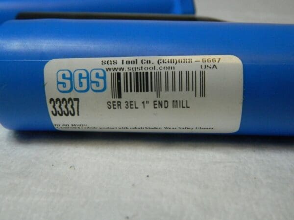 SGS Solid Carbide Square End Mill 1" x 3" x 1" x 6" OAL 2 Flute 33337