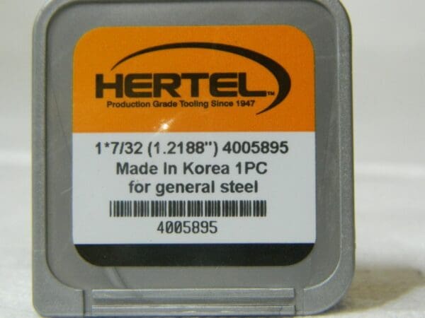 Hertel Replaceable Drill Tip 1-7-32" HC125MD 140° 4005895