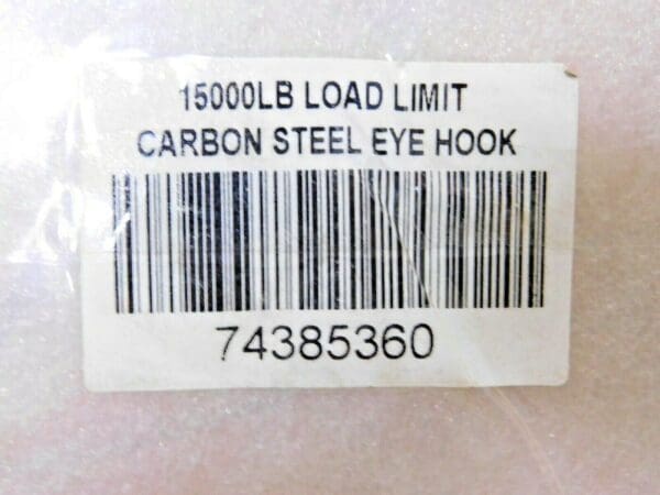 Carbon Steel Eye Hook w/o Latch Blue 12.41" OAL 15000Lb Load Limit 74385360