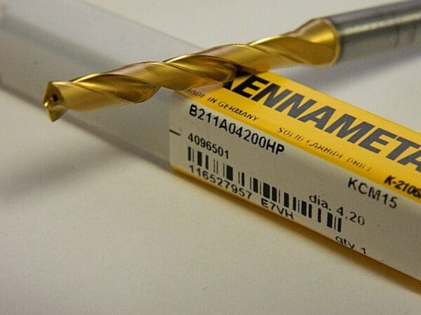 Kennametal 4.2mm 135° Solid Carbide Jobber Drill 4096501