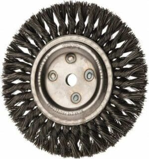 Osborn Knotted Steel Wheel Brush 8" OD 5/8" Arbor Hole Qty 2 26749