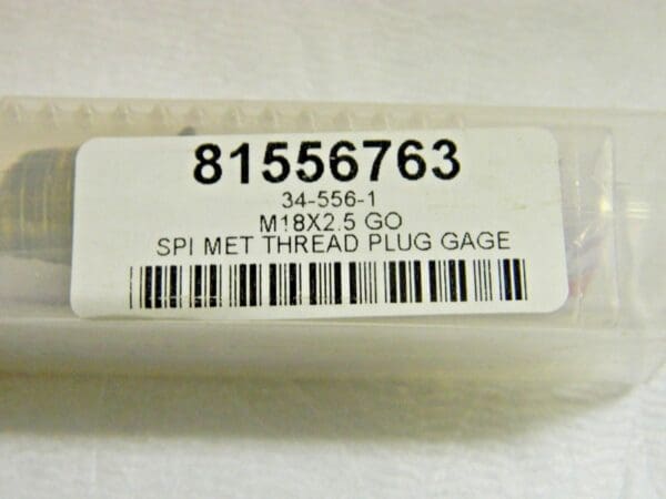 SPI Single End Plug Thread No Go Gage M18x2.5 6H 34-556-1 81556763