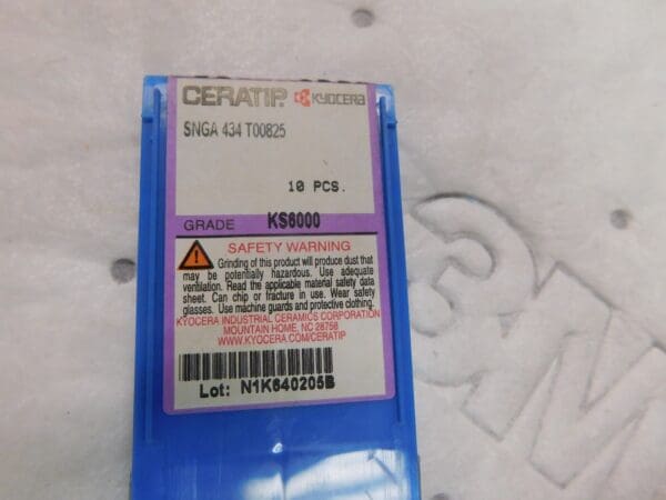 Kyocera SNGA434 T00825 KS6000 Grade Ceramic Turning Insert QTY 7 8901850