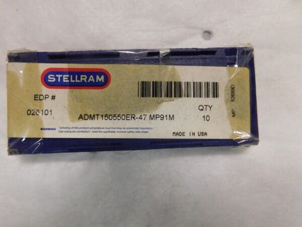 Stellram Carbide Milling Inserts ADMT150550ER 47 Grade MP91M QTY 10 026101