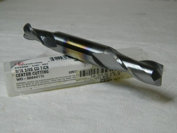 Cleveland Cobalt Sq End Mill 9/16" 1-3/8" LOC 5/8" Shk Dia 5" OAL 4 FL C32999