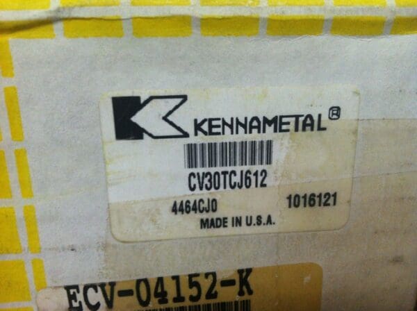 Kennametal CV30TCJ612 V-Flange Shank Safe Drive Collet Tap Chuck 00285247