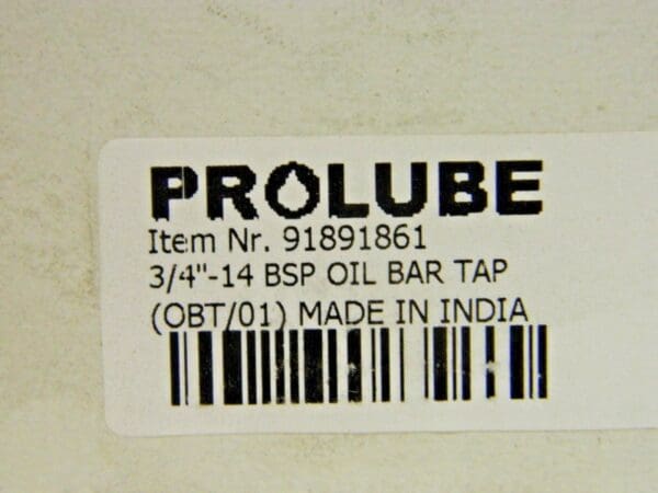 Pro-Lube Drum Style & Portable Lubrication Pumps Oil Bar Tap 3/4-14 91891861