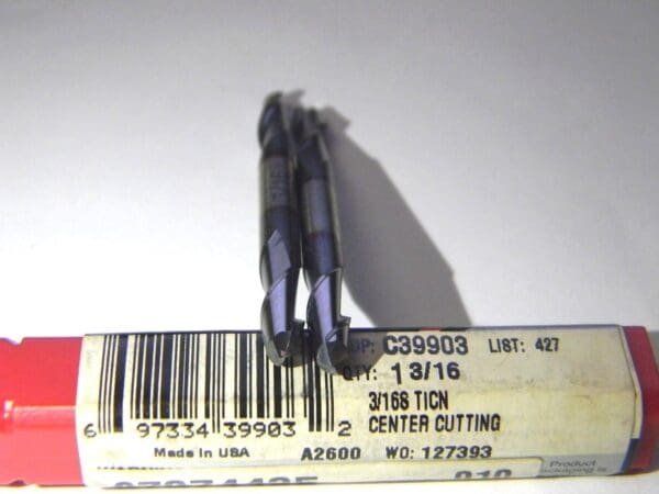 Cleveland Twist Drill 3/16" x 1/2" x 2 Flute HSS Ball End Mills Qty 2 C39903