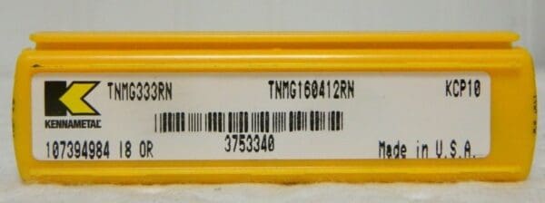 Kennametal Carbide Turning Insert TNMG333 RN Grade KCP10 QTY 5 3753340