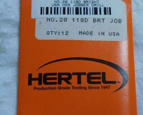 Hertel Jobber Drills 0.1610" x 2-1/8" 118º HSS QTY 24 01178201