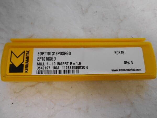 Kennametal Edpt1016sgd Kck15 3642197 Carbide Milling Inserts, Qty. 5 USA