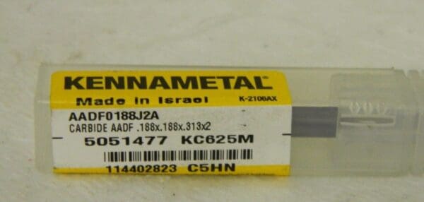 Kennametal Carbide Single Square End Mill AADF0188J2A KC625M 2FL QTY 2. 5051477