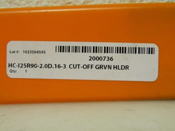 Hertel Grooving Cutt-Off Tool Holder HC-I25R90-2.0D.16-3 2000736