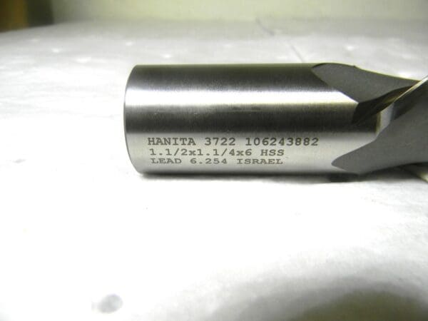 Hanita High Helix End Mill 1/2” x 1-1/4” x 6” x 8-1/2” HSS 372238009