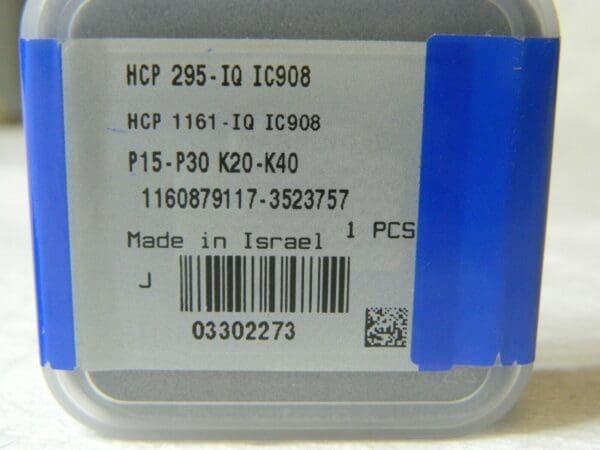 Iscar Replaceable Drill Tip Series HCP-IQ, 29.5mm Diam Grade IC908 3302273