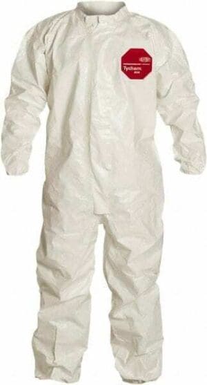 Dupont Tychem Coveralls Size M Storm Flap Closure Qty 6 SL125TWHMD000600